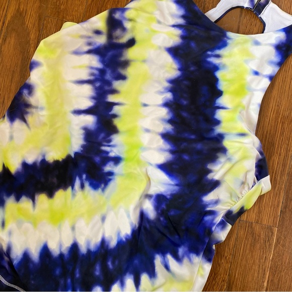 Athleta Tie Dye High Neck Tankini Swim Top - Picture 3 of 8